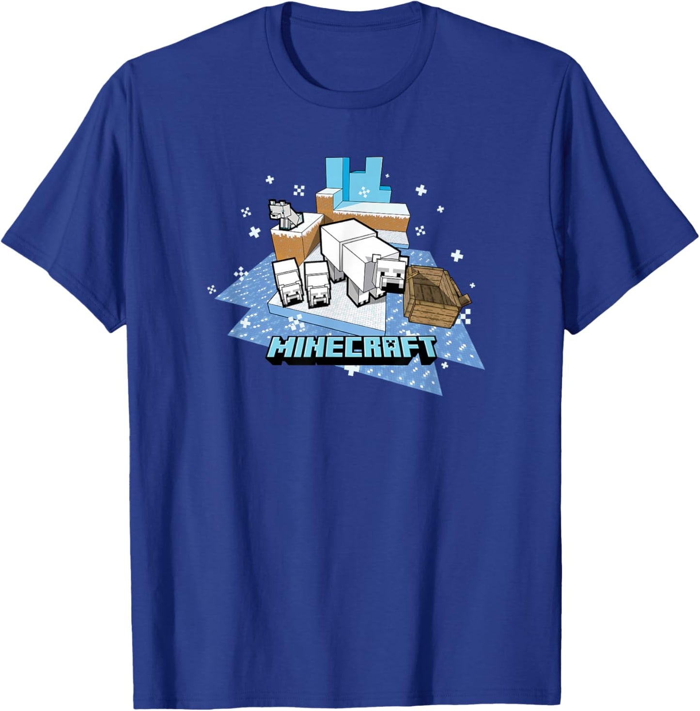 Minecraft Winter Mobs Polar Bears and Wolf T-Shirt - T-Shirt | Royal
