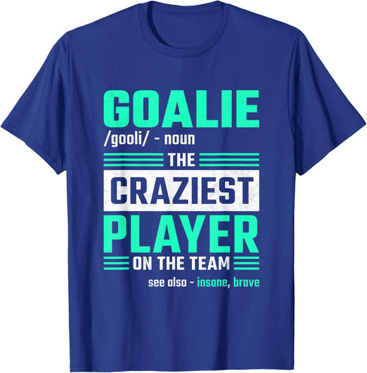Goalie, Soccer Player T-Shirt - T-Shirt | Royal