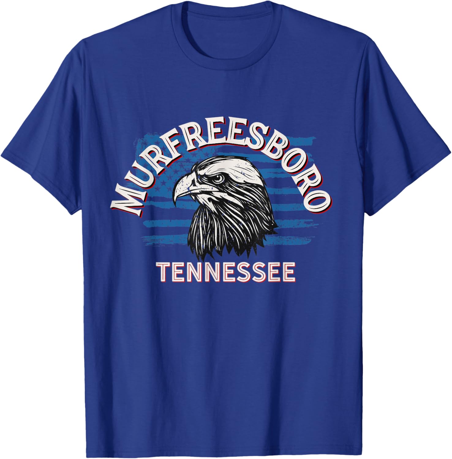 Retro Eagle USA Flag Tennessee - Vintage Murfreesboro Women Men T-Shirt - T-Shirt | Royal
