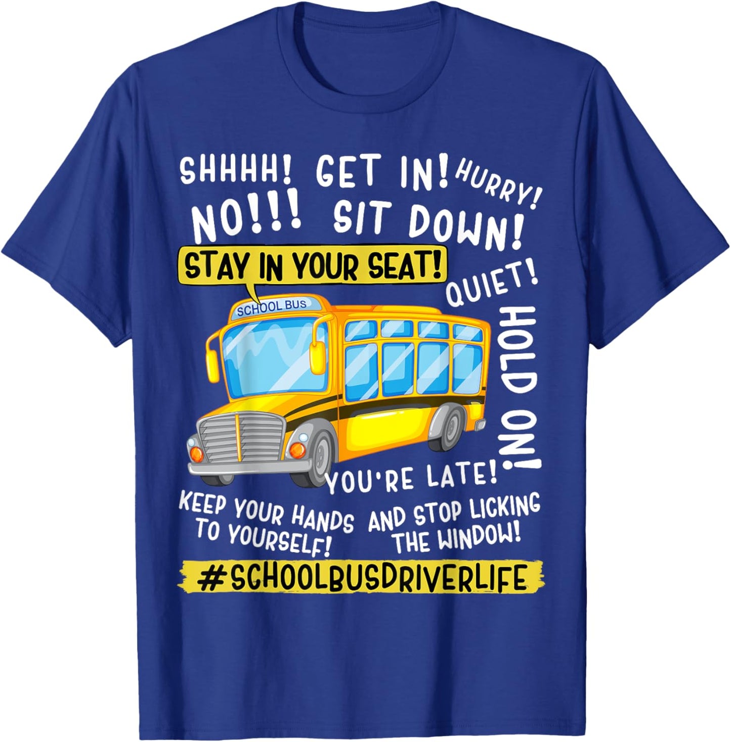 Funny School Bus Driver Life Last Day of School Teacher Kids T-Shirt - T-Shirt | Royal