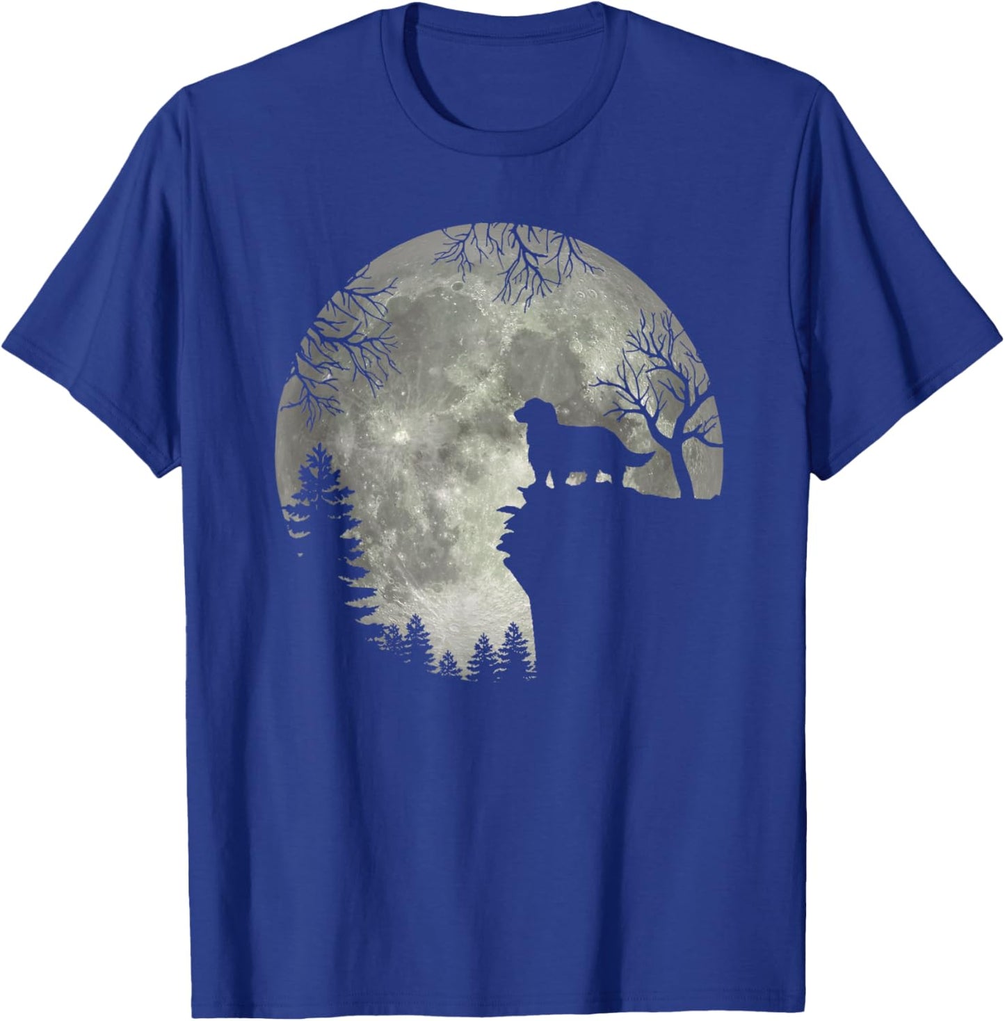 English Springer Spaniel And Moon Halloween T-Shirt - T-Shirt | Royal