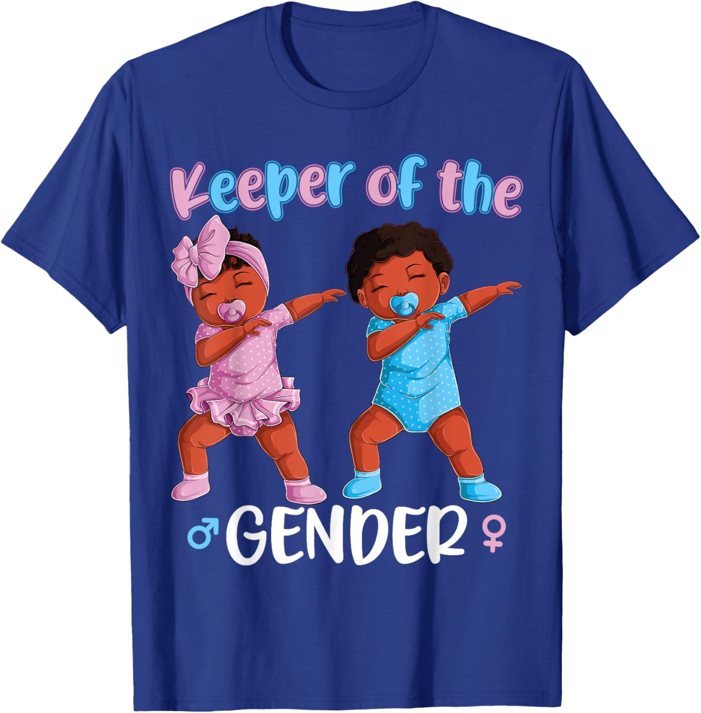 Keeper Of The Gender Reveal Black Baby Announcement Women T-Shirt - T-Shirt | Royal