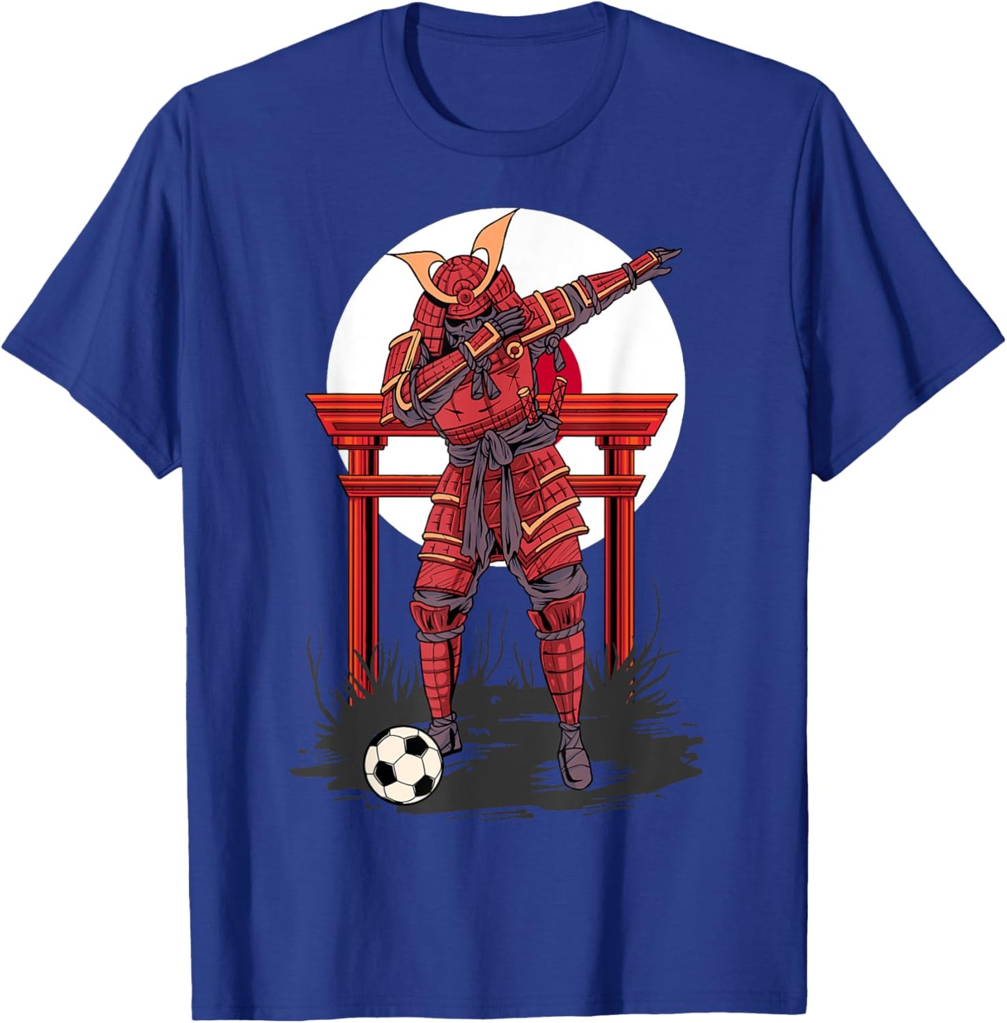 Dabbing Samurai Soccer Dab Football Funny Japanese Warrior T-Shirt - T-Shirt | Royal
