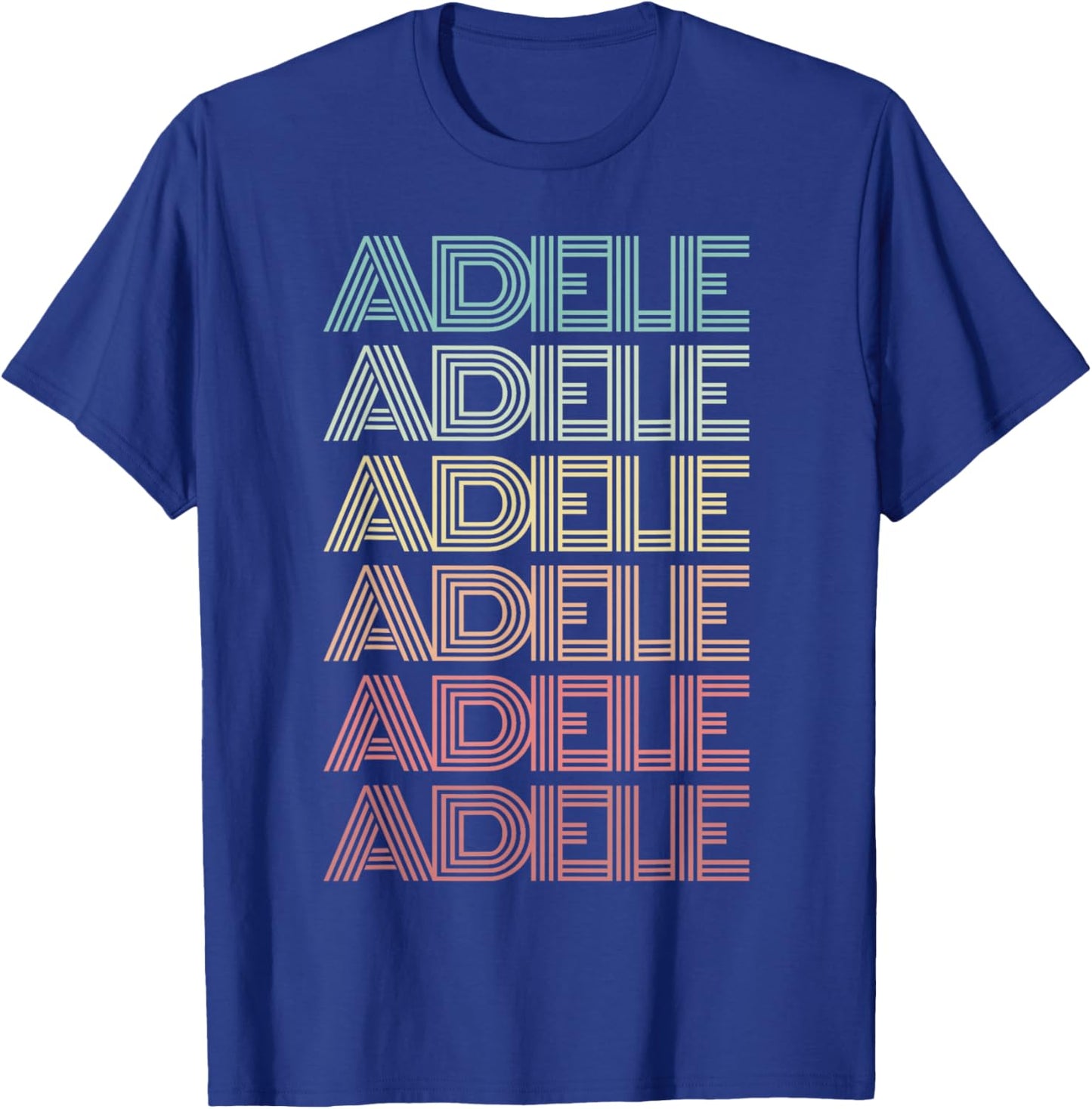 First Name ADELE Girl Retro Italian Nametag Groovy 60s 70s T-Shirt - T-Shirt | Royal
