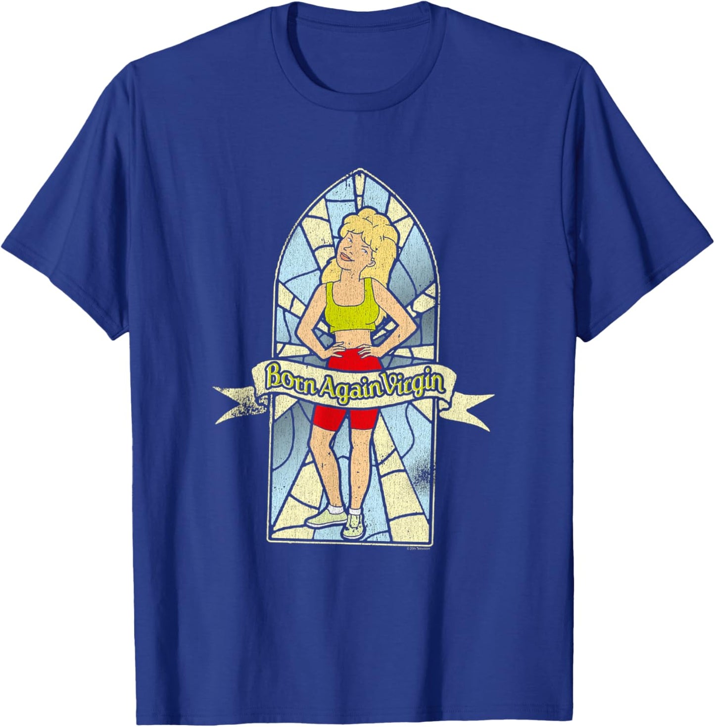King of The Hill Born Again Virgin Luanne Stained Glass T-Shirt - T-Shirt | Royal