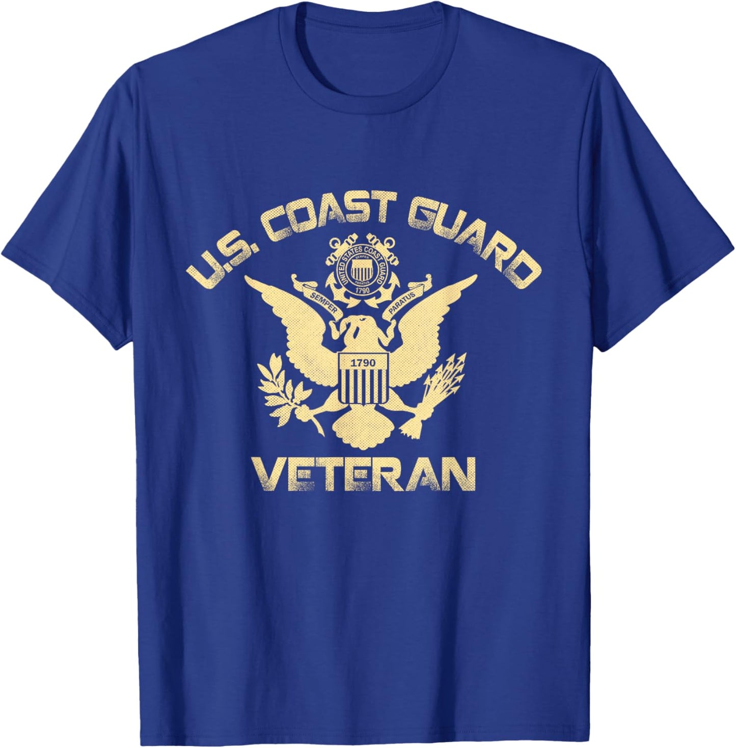 U.S. Coast Guard Veteran Eagle Vintage Veterans Day Gifts T-Shirt - T-Shirt | Royal