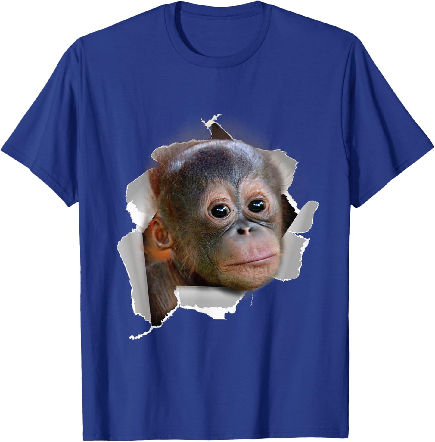 Funny Monkey Baby Orang Utan Orang Utan Face Costume T-Shirt - T-Shirt | Royal