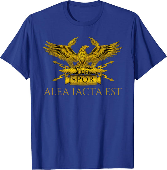 Julius Caesar Quote - Alea Iacta Est - SPQR - Roman History T-Shirt - T-Shirt | Royal