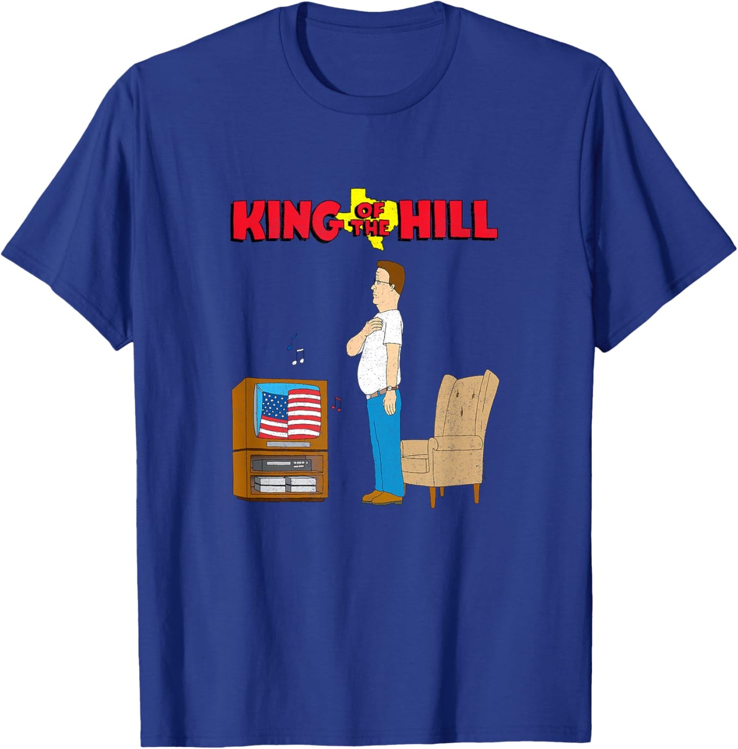 King of The Hill Hank Star Spangled Banner Cartoon T-Shirt - T-Shirt | Royal
