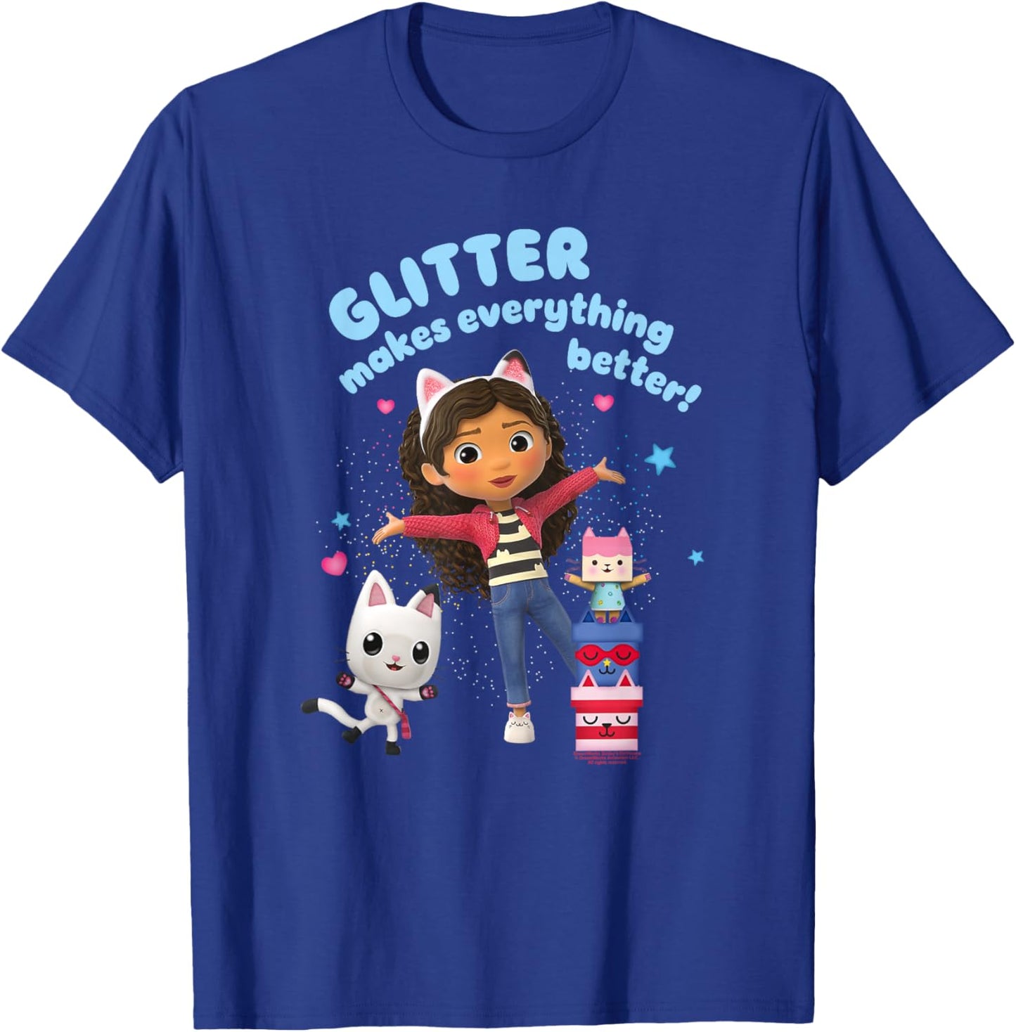 Gabby's Dollhouse Glitter Makes Everything Better T-Shirt - T-Shirt | Royal