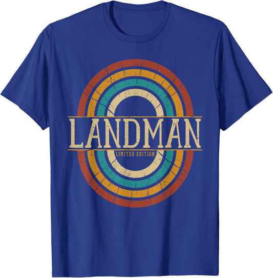 Landman Vintage Retro Black Adults Vintage Fashion Enthusiasts T-Shirt - T-Shirt | Royal