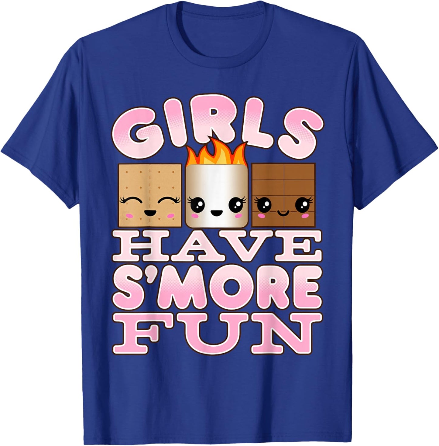 Smores Camping Shirts For Girls Have S'more Fun T-Shirt - T-Shirt | Royal