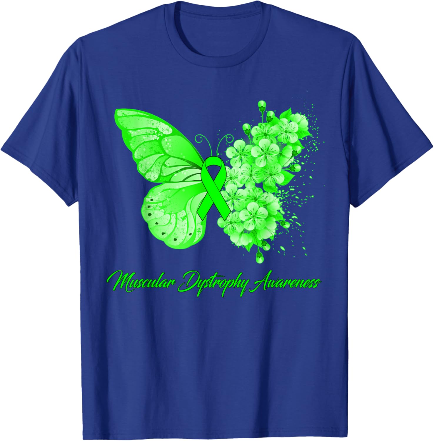 Butterfly Muscular Dystrophy Awareness T-Shirt - T-Shirt | Royal