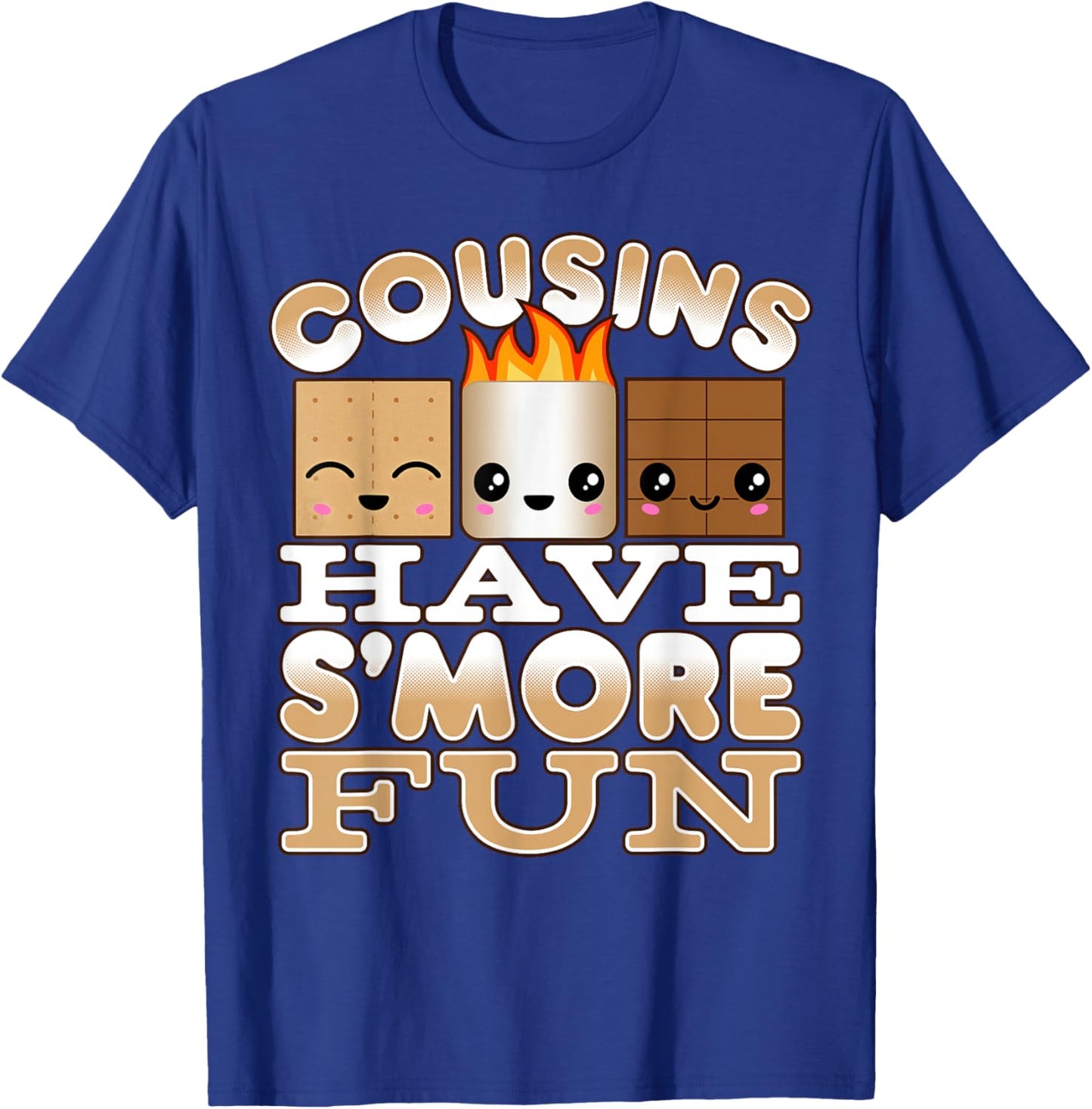 Family Camping Shirts for Kids Cousins Have S'More Fun T-Shirt - T-Shirt | Royal