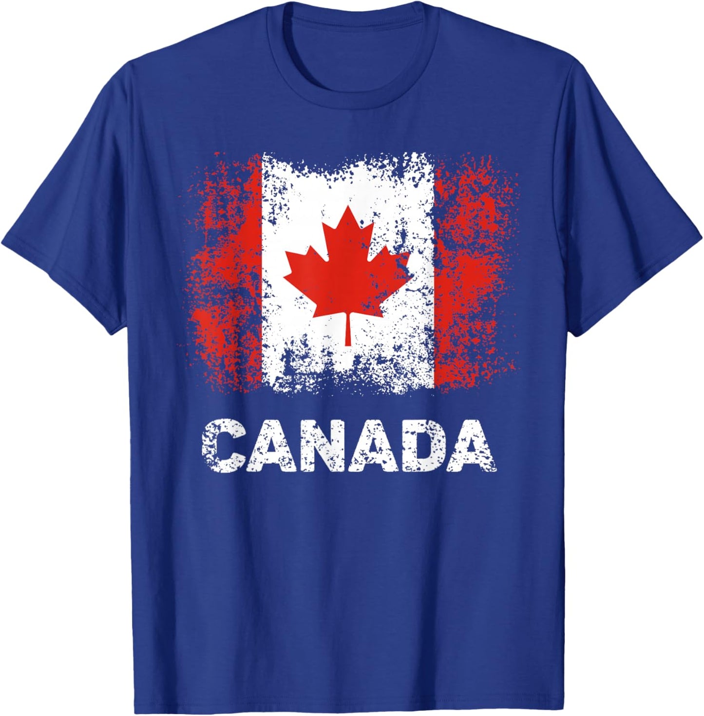 Canada Flag Shirt Maple Leaf Patriotic Canadian Flag T-Shirt - T-Shirt | Royal