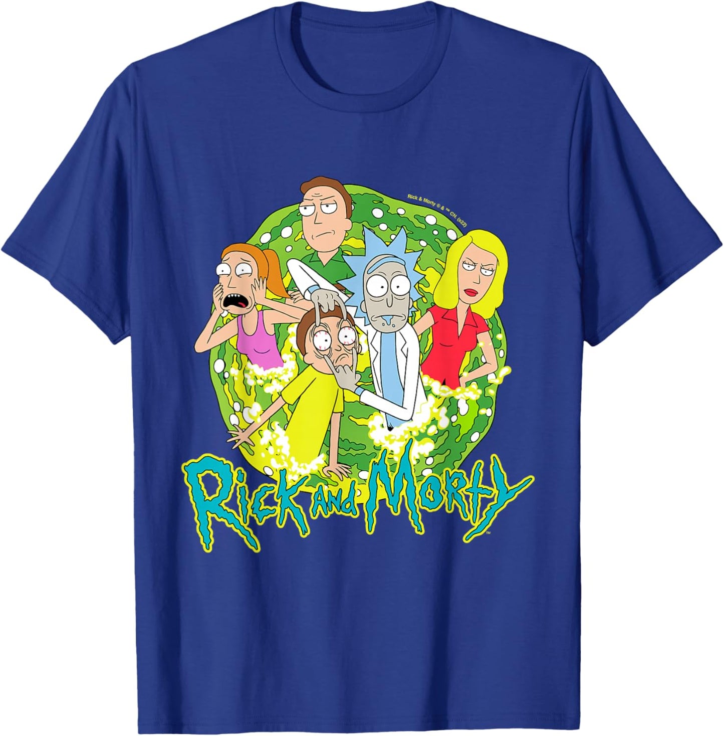 Rick & Morty Group Portal T-Shirt - T-Shirt | Royal