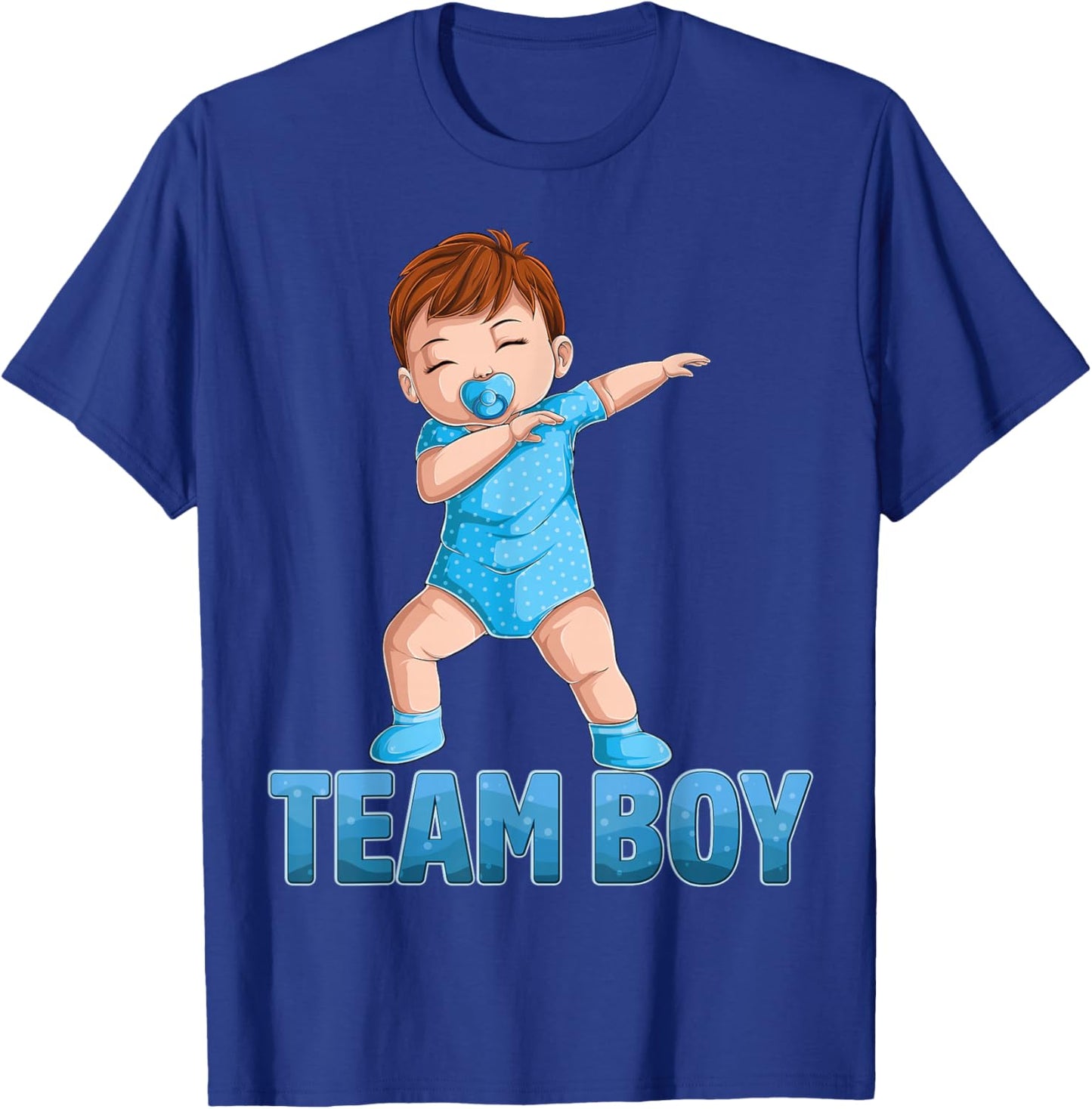 Gender Reveal Party Team Boy Baby Announcement Women Men Small T-Shirt - T-Shirt | Royal
