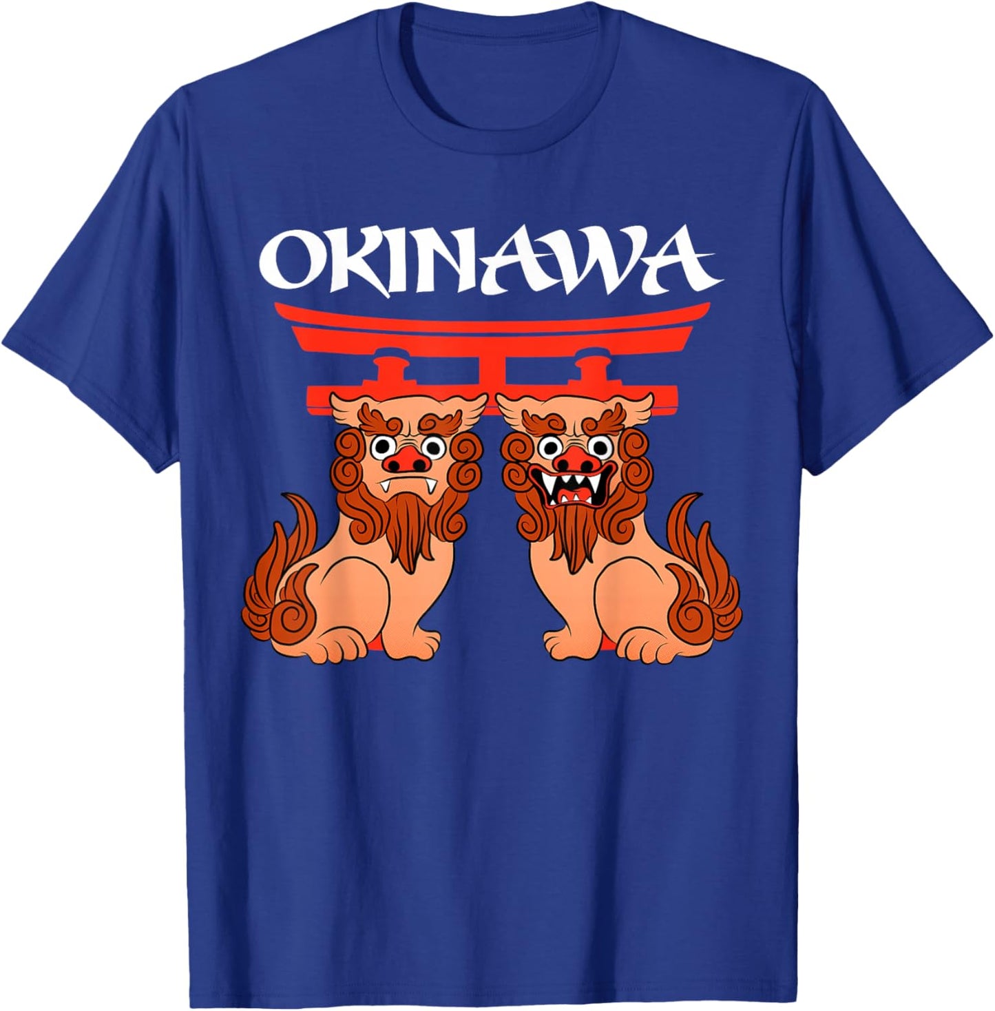 Shisa Dogs - Guardian Lions Okinawa Japan T-Shirt - T-Shirt | Royal
