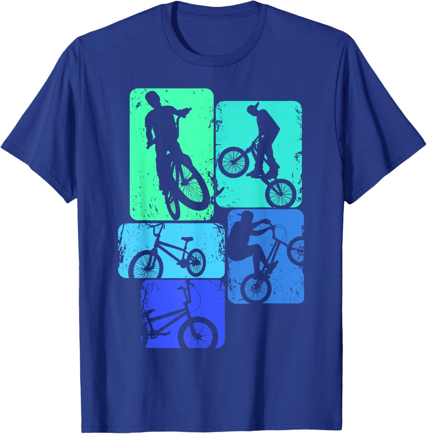 BMX Bike Bicycle Stunt Racing Kids Boys T-Shirt - T-Shirt | Royal