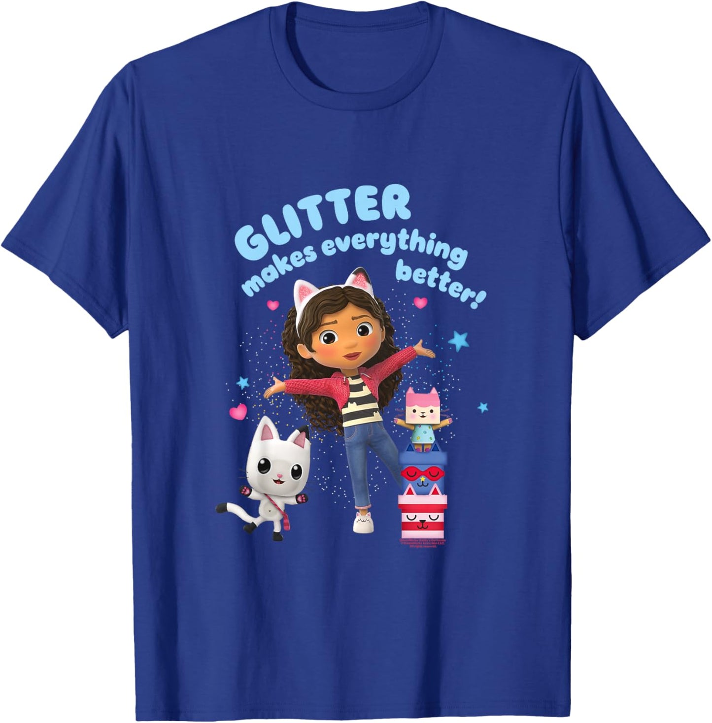 Gabby's Dollhouse Glitter Makes Everything Better Youth T-Shirt - T-Shirt | Royal