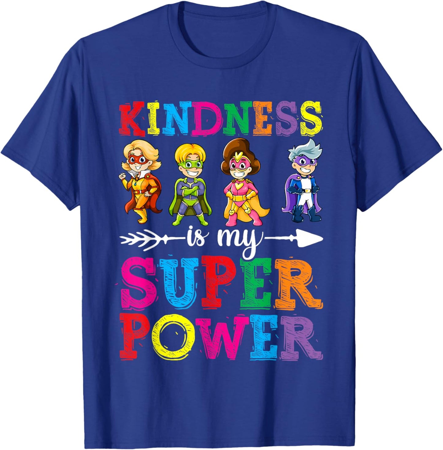 Kids Kindness Shirt, Kindness is My Superpower Unity Day Boy T-Shirt - T-Shirt | Royal