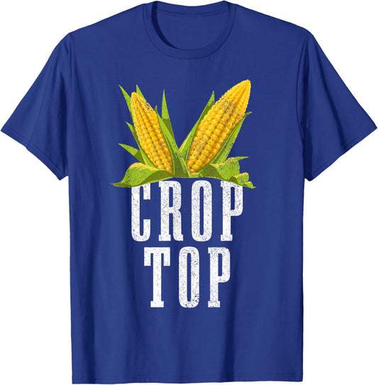 Crop Top Funny Farming Crops Farm Corn Farmer T-Shirt - T-Shirt | Royal
