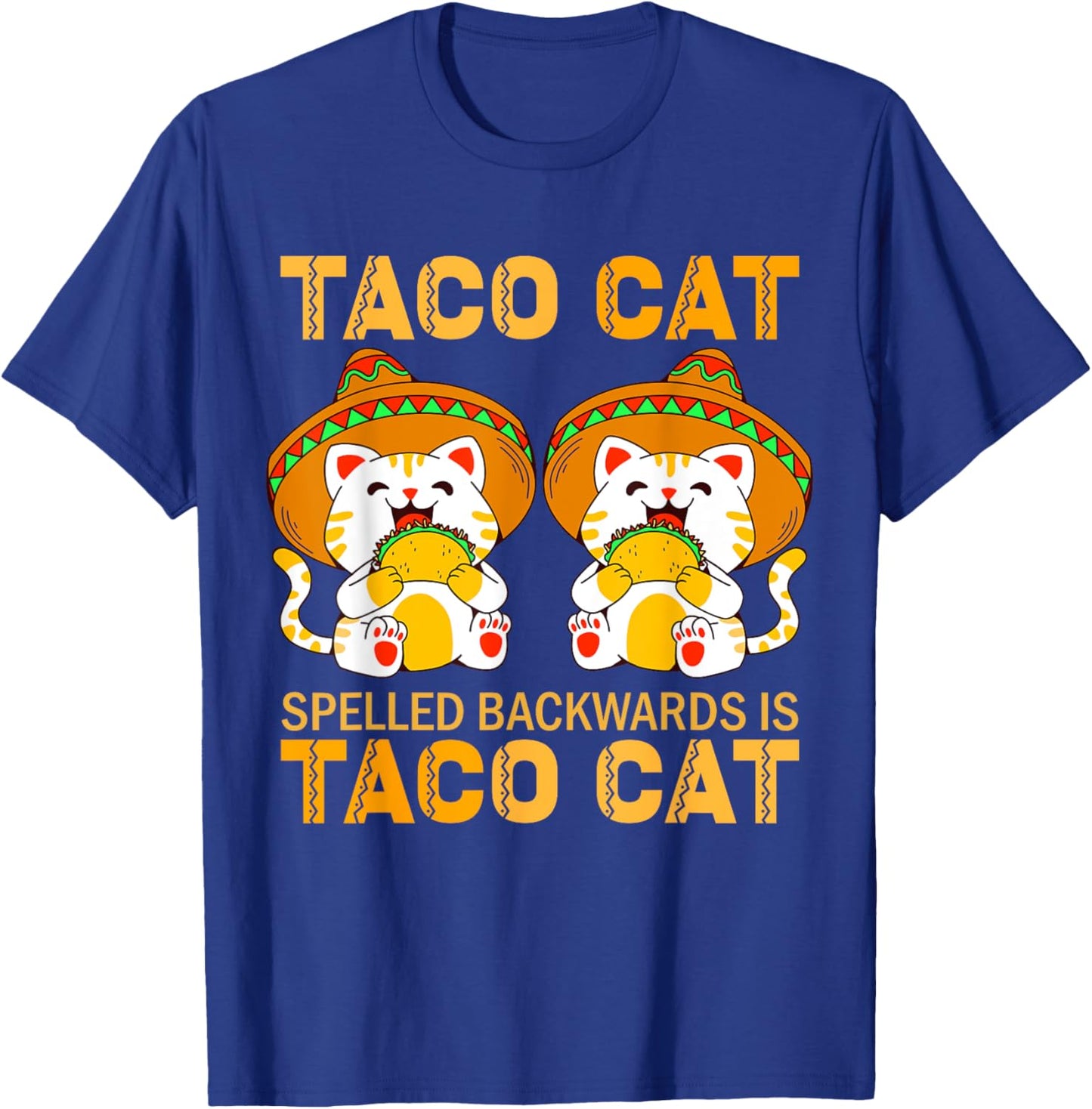 TacoCat for Kids Taco Cat Cinco de Mayo TacoCat Cat T-Shirt - T-Shirt | Royal