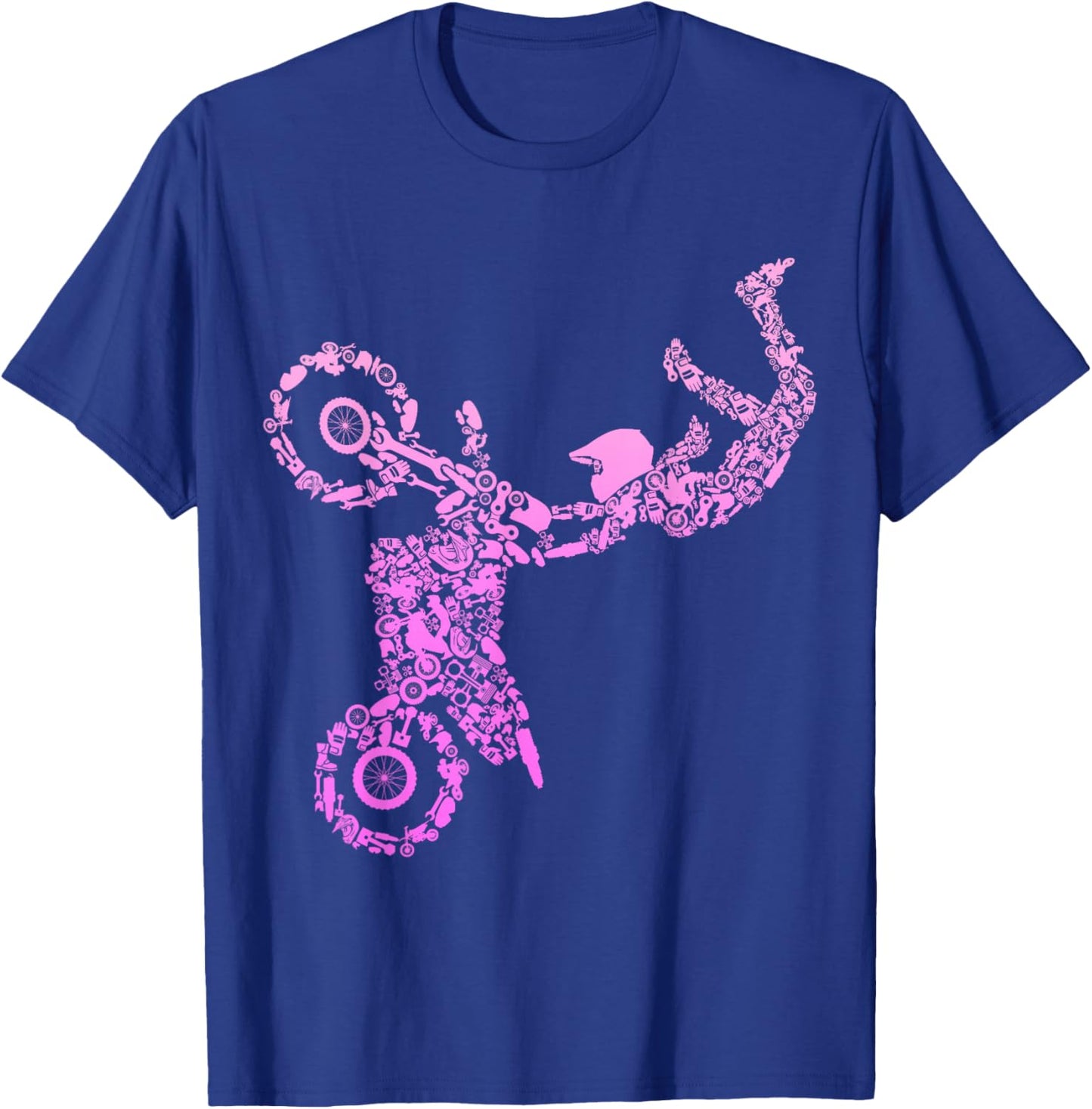 Dirt Bike Rider Motocross Enduro Dirt Biking Women Girls T-Shirt - T-Shirt | Royal