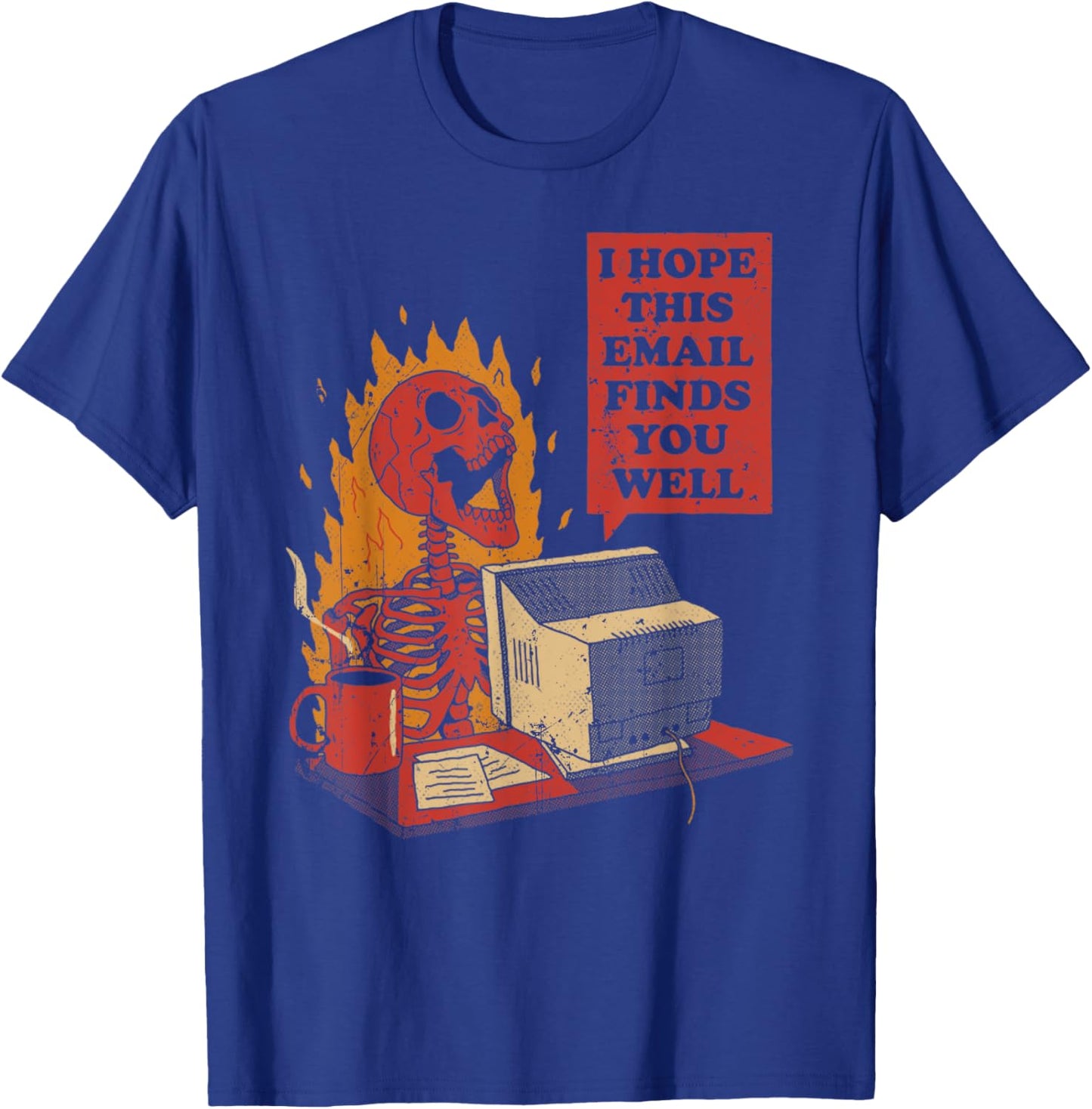 Vintage You Got Mail - You Have One Unread Message T-Shirt - T-Shirt | Royal