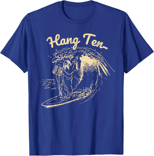 Vintage Surfing Moses Hang Ten T-Shirt - T-Shirt | Royal
