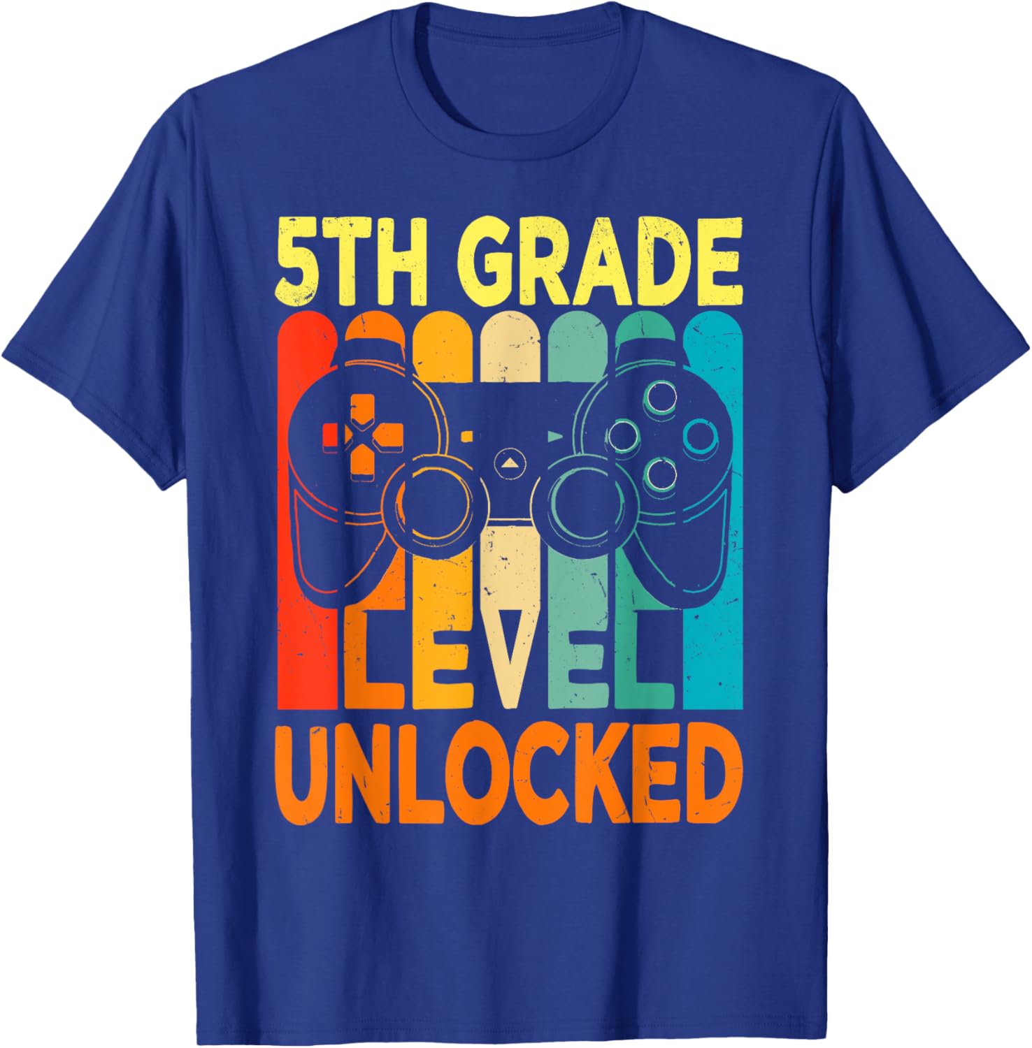 Hello 5th Grade Level Unlocked Video Game Back to School Boy T-Shirt - T-Shirt | Royal