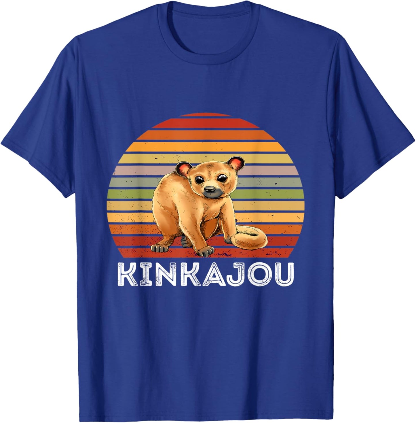 Kinkajou Retro Vintage Prehensile Animal Night Walker T-Shirt - T-Shirt | Royal