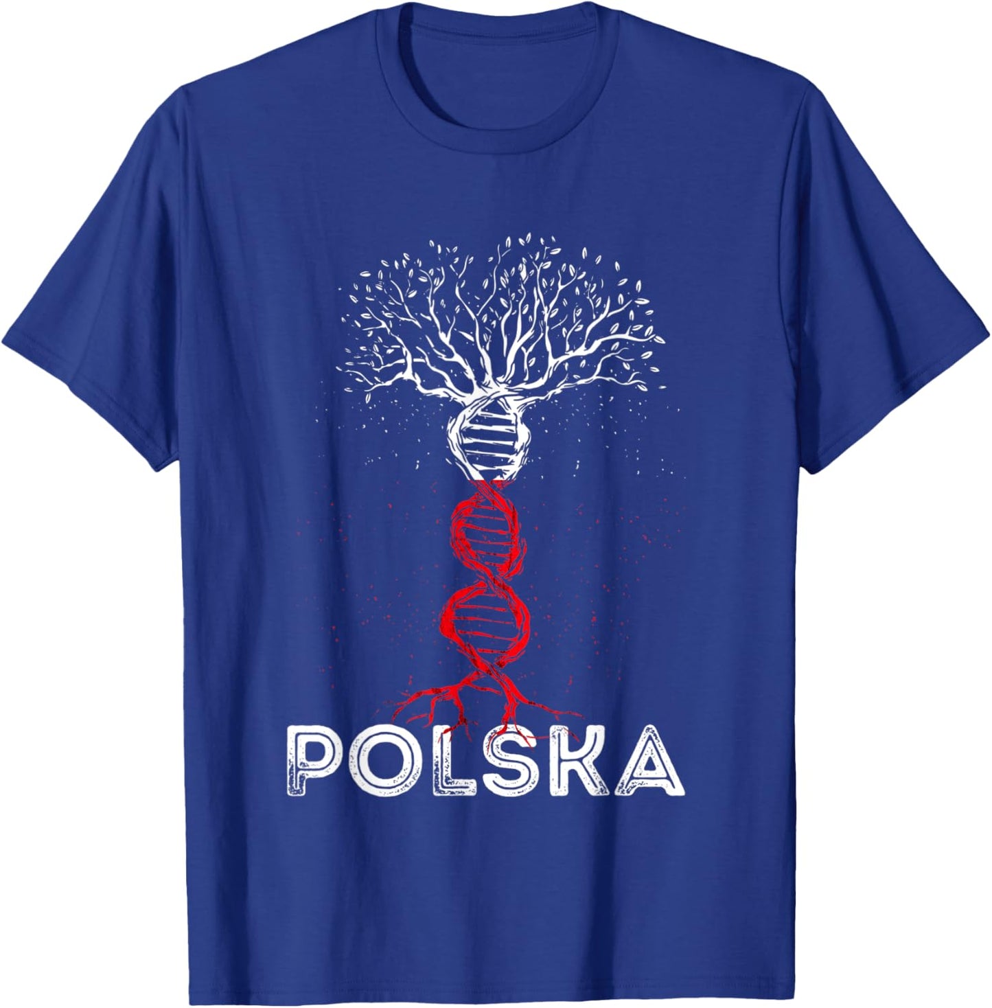 Polska DNA Tree Polish Roots Poland Flag Polish Pride Poland T-Shirt - T-Shirt | Royal