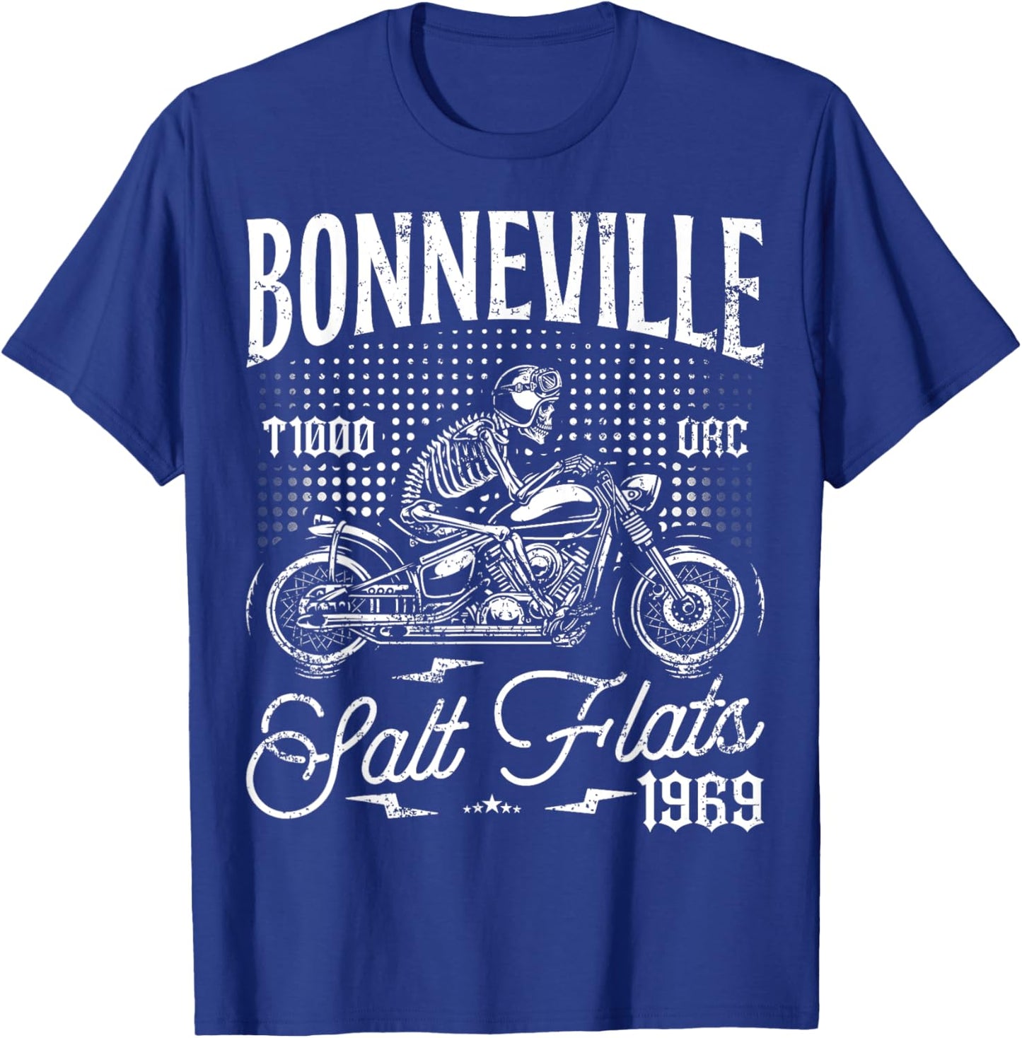 Bonneville Salt Flats Motorcycle Racing Vintage Biker T-Shirt - T-Shirt | Royal