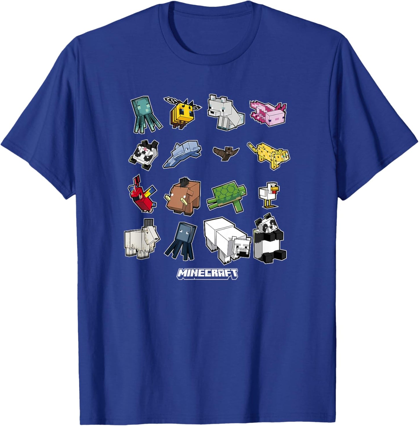 Minecraft Animal Mobs Poster T-Shirt - T-Shirt | Royal