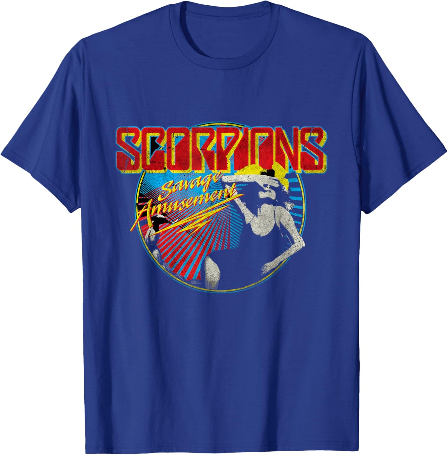 Official Scorpions Savage Amusement T-Shirt - T-Shirt | Royal