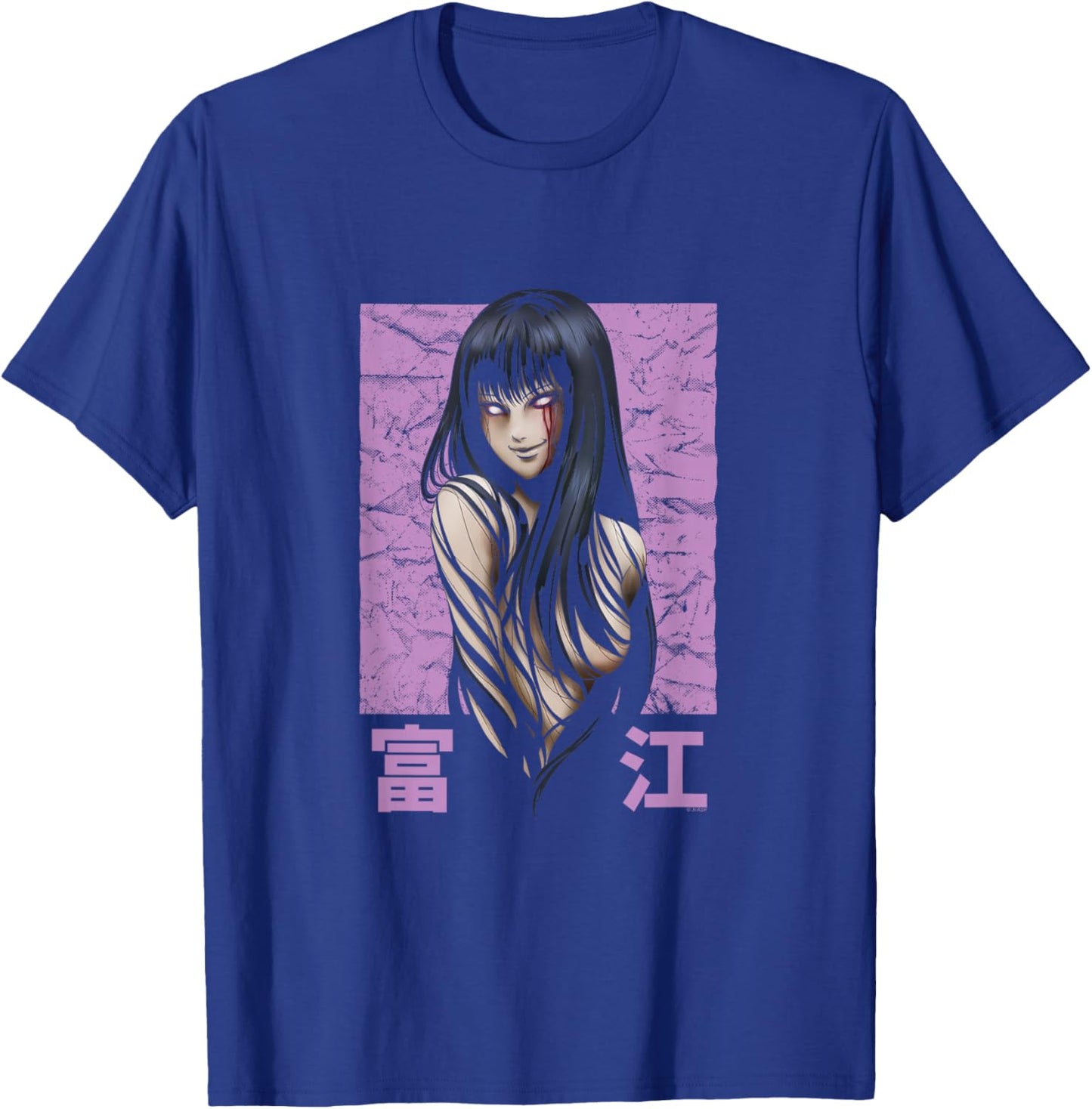 Junji Ito Tomie Purple Background T-Shirt - T-Shirt | Royal
