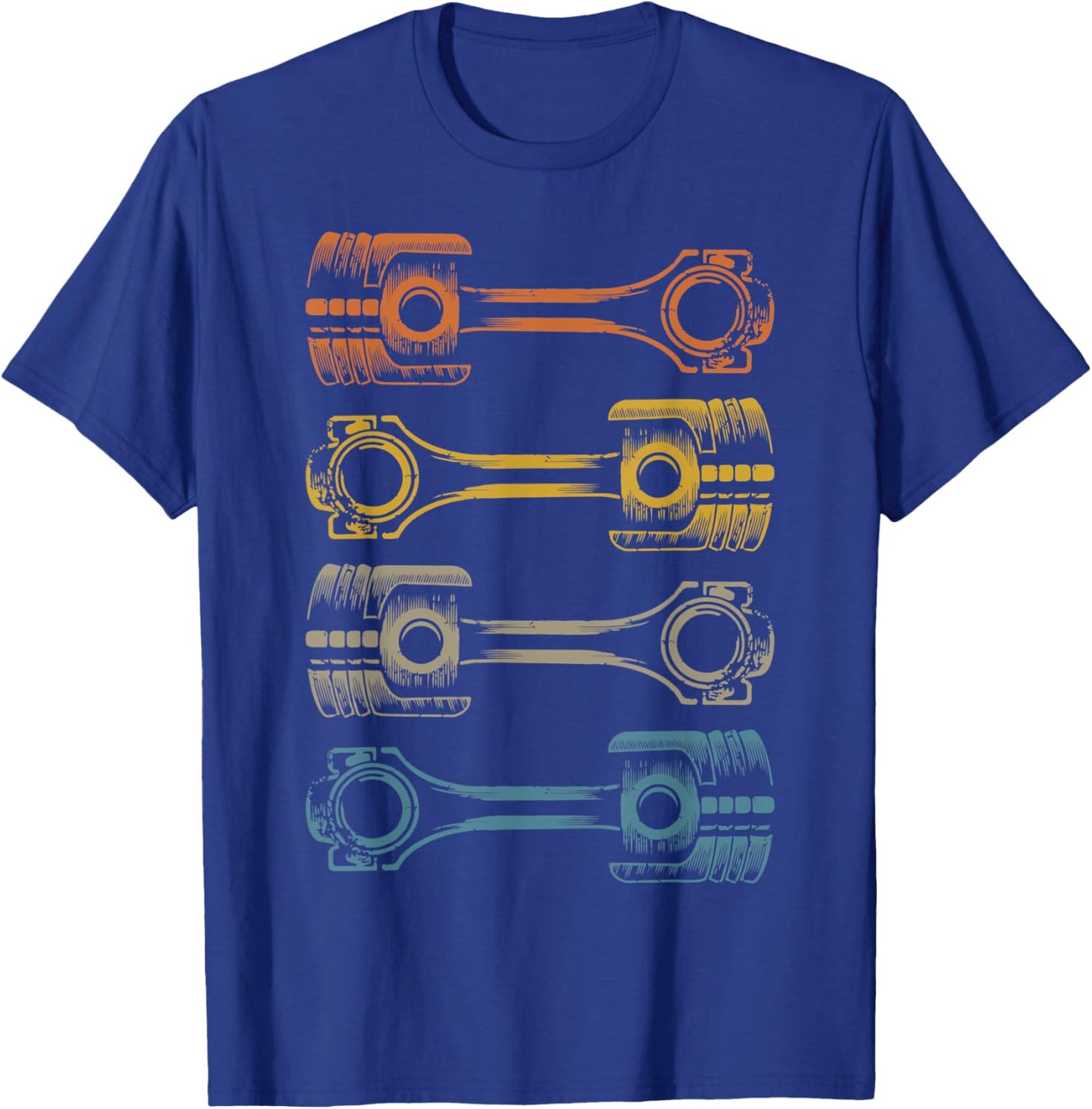 4 Pistons - Four cylinder engine - mechanic, engineer, racer T-Shirt - T-Shirt | Royal