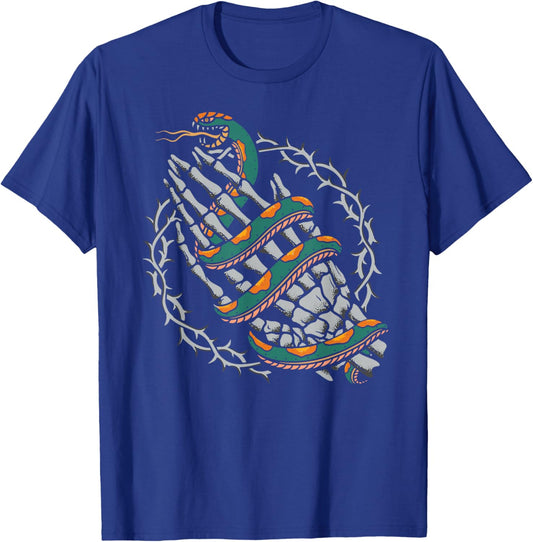 Praying Hands Old School Inked American Traditional Tattoo T-Shirt - T-Shirt | Royal
