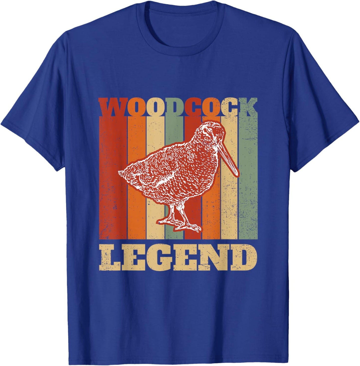 Woodcock Legend Vintage Retro Woodcock Bird Timberdoodle T-Shirt - T-Shirt | Royal