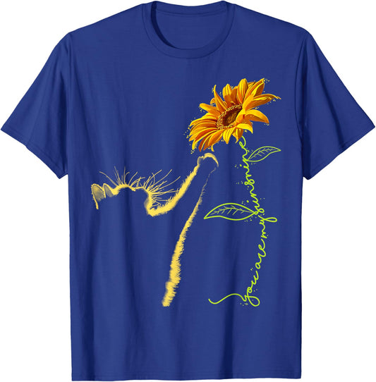 Cat Sunflower Gifts for Cat Lovers, Cat Mom, Cat Lady, Women T-Shirt - T-Shirt | Royal