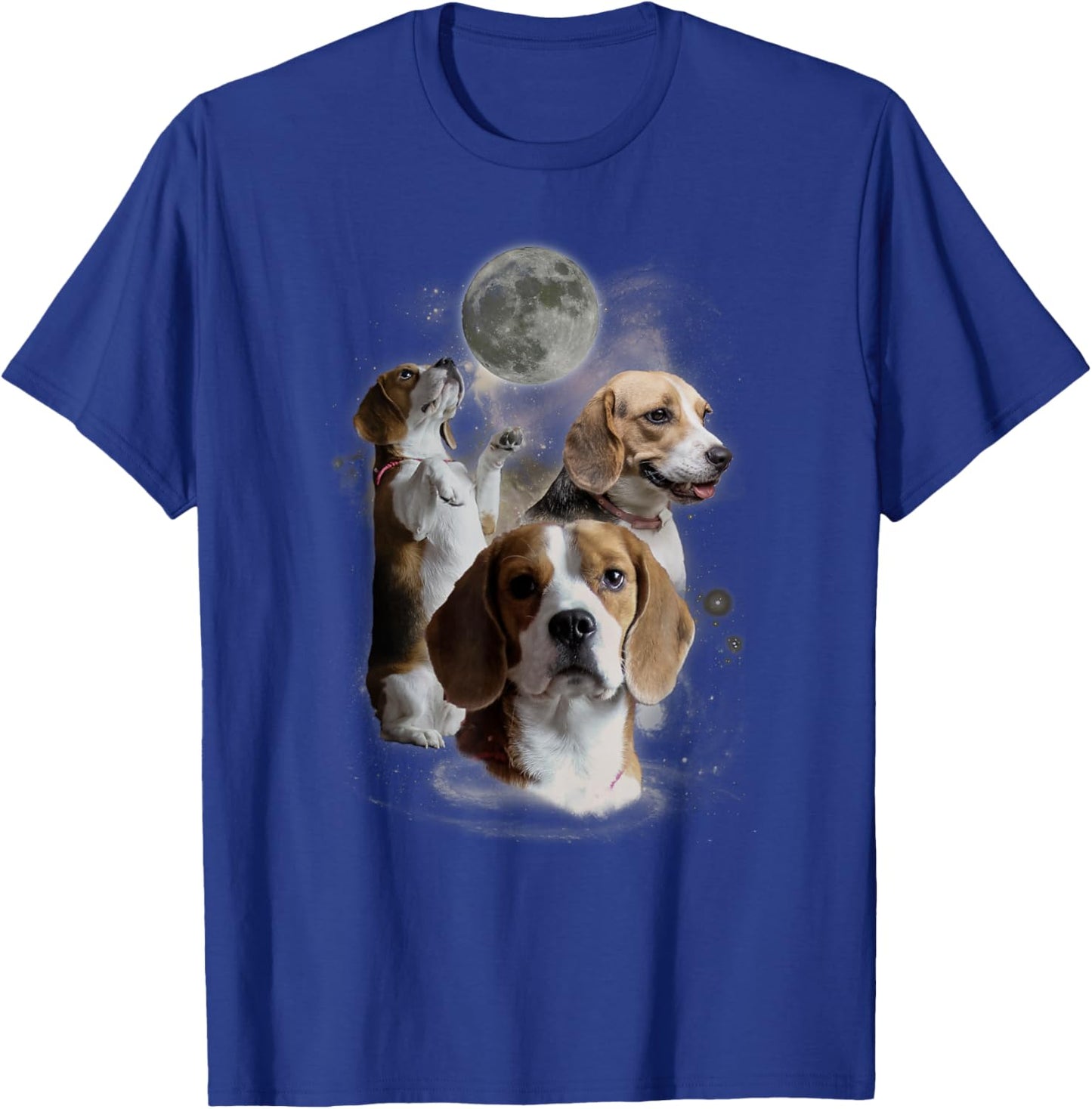 Howling at the Moon Shirt - Funny Beagle Shirt - Beagle T-Shirt - T-Shirt | Royal