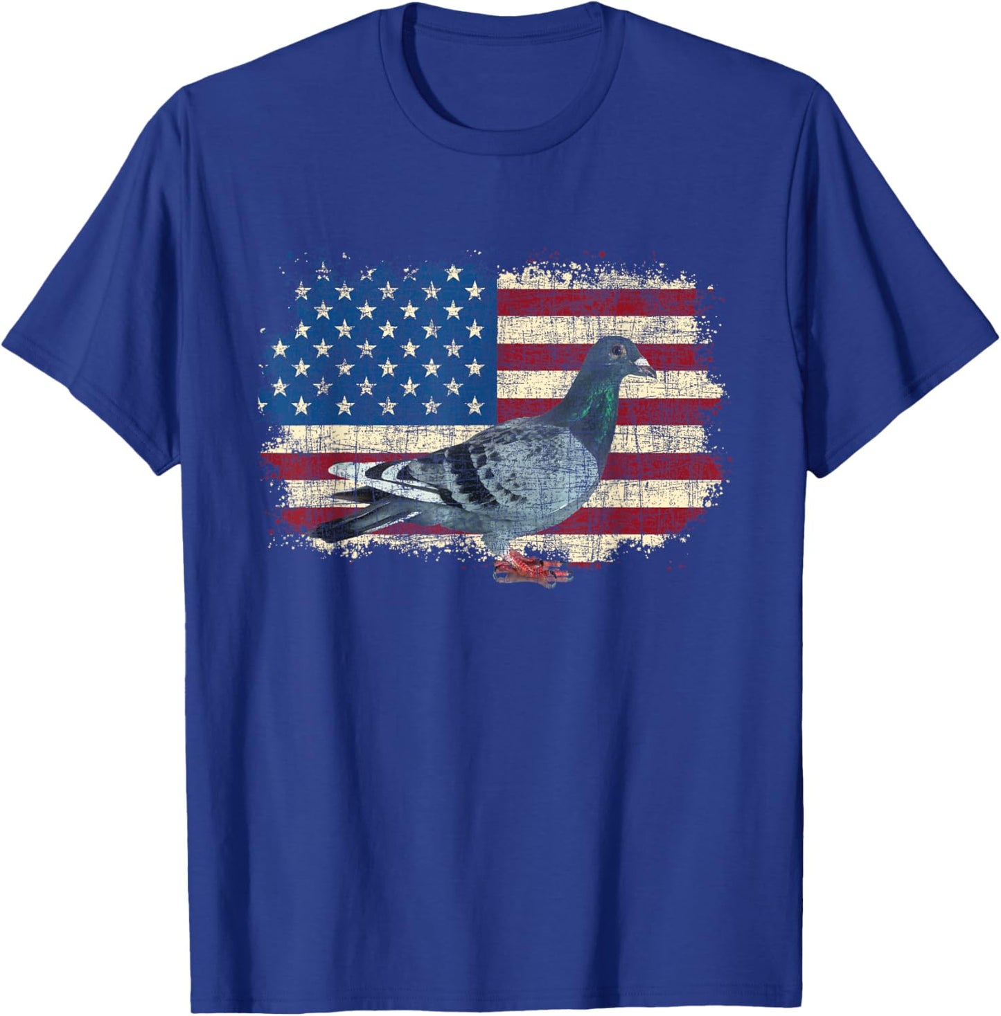 Patriotic Pigeon - 4th Of July Fourth Pigeon Breeder Racing T-Shirt - T-Shirt | Royal