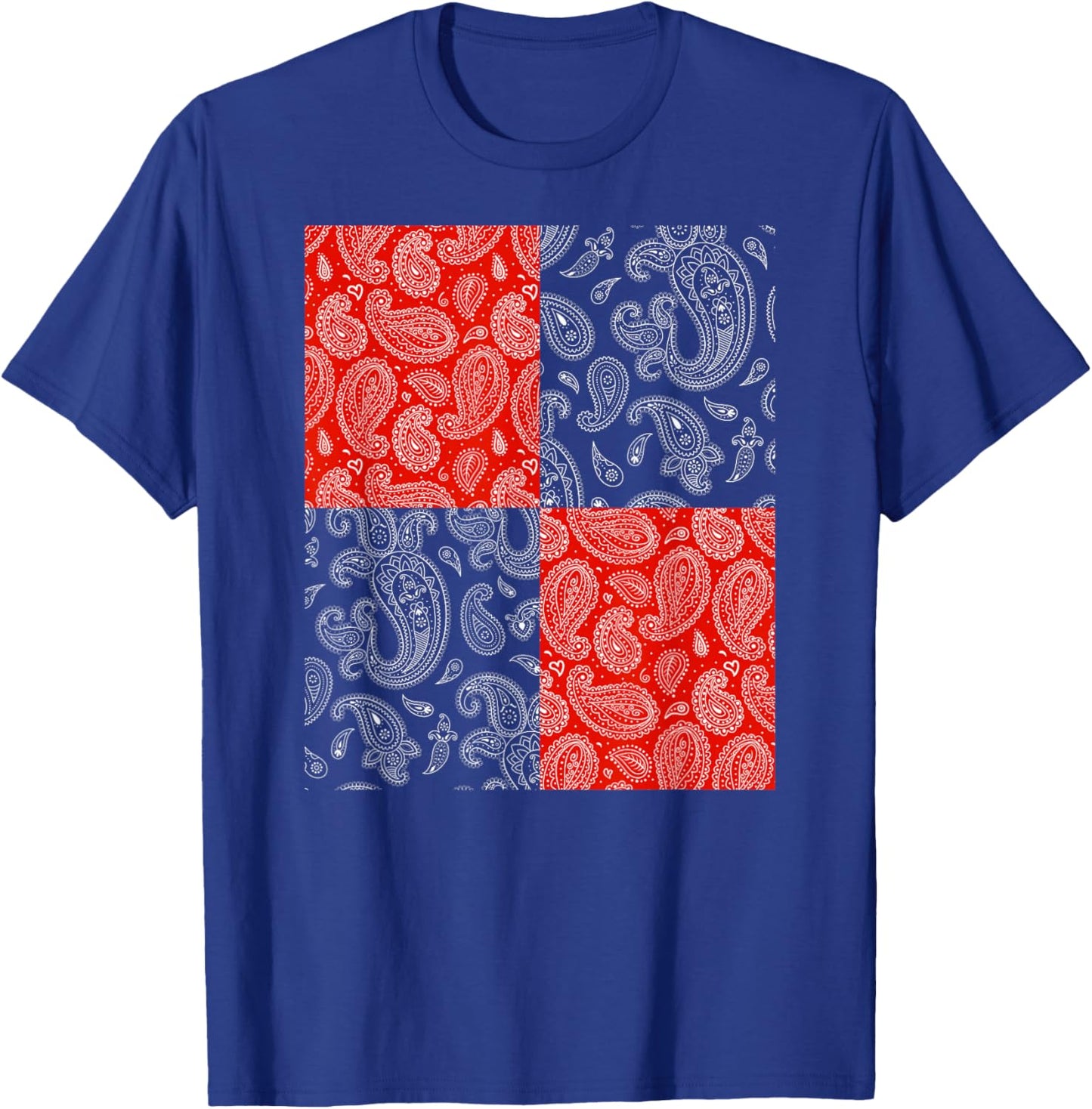 Red Paisley, Bandana Style T-Shirt - T-Shirt | Royal