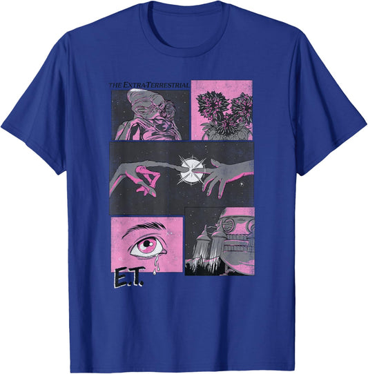 E.T. The Extra-Terrestrial Comic Strip Poster T-Shirt - T-Shirt | Royal