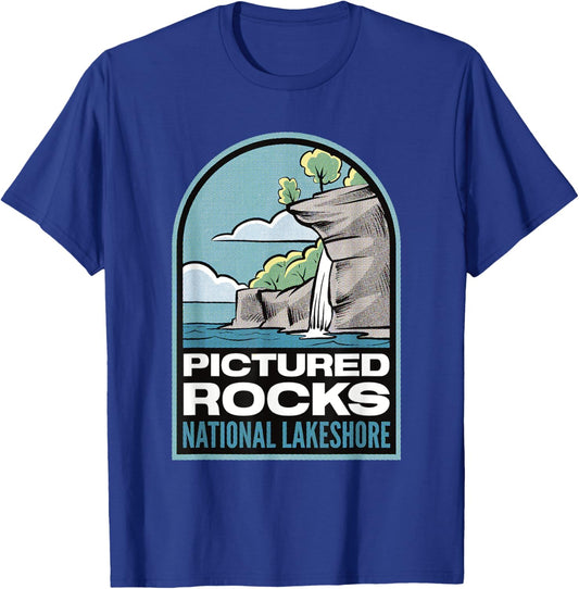 Pictured Rocks National Lakeshore Michigan T-Shirt - T-Shirt | Royal