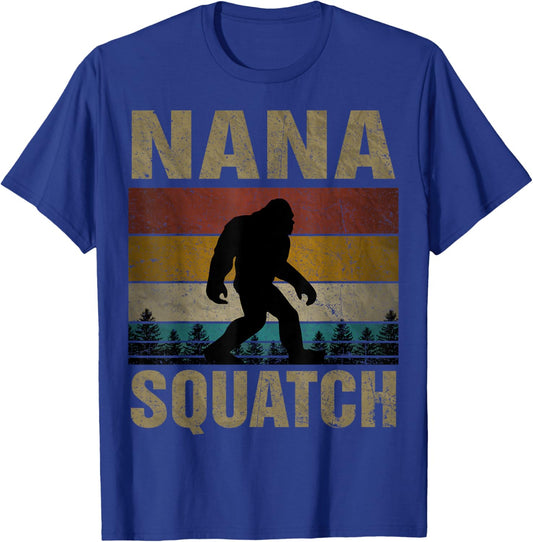 Nana Squatch Bigfoot Nana Sasquatch Yeti Family Matching T-Shirt - T-Shirt | Royal