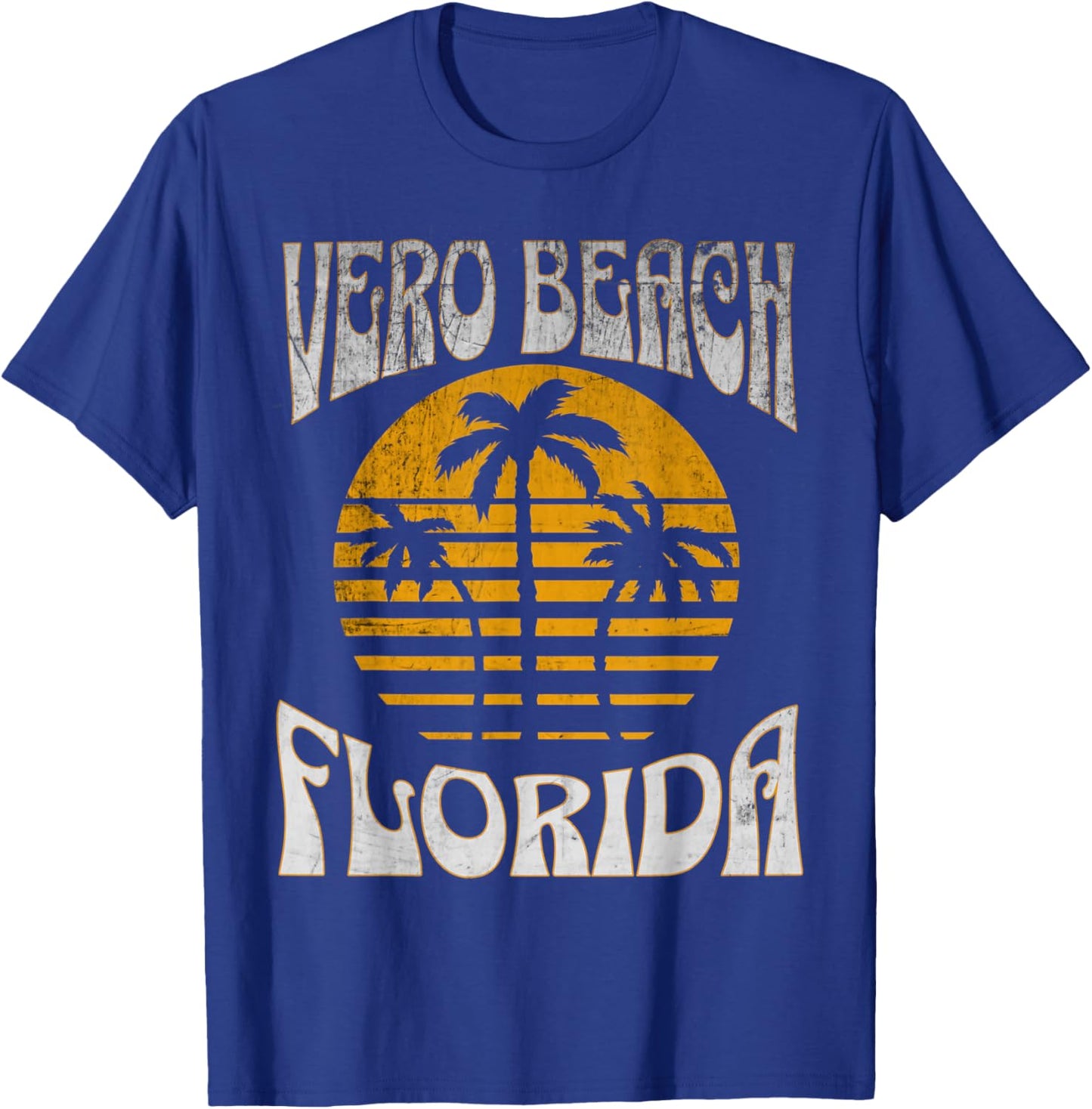 Vero Florida Beach Summer Vacation Vintage T-Shirt - T-Shirt | Royal