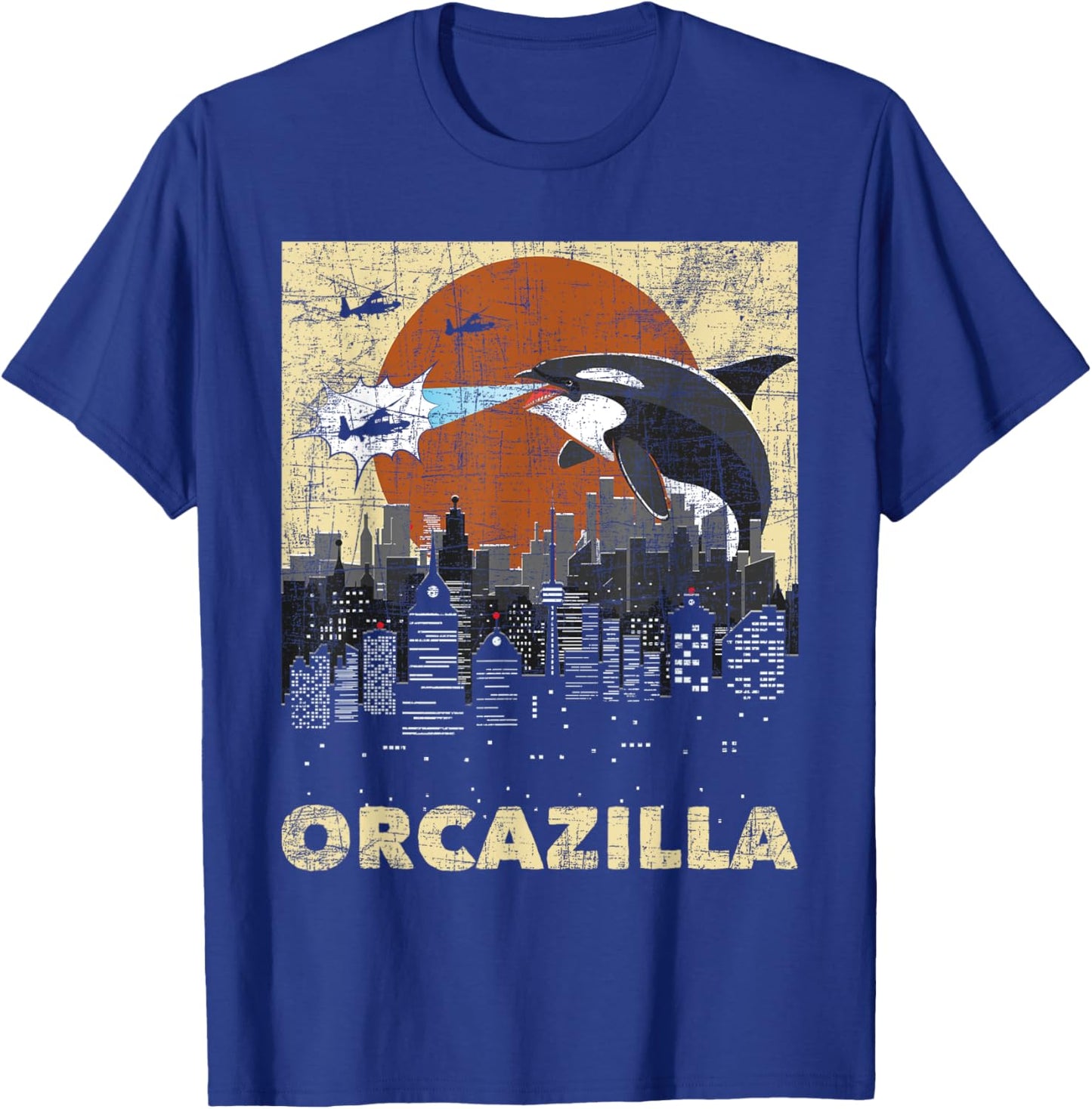 Orcazilla - Whale Lover Ocean Marine Biologist Whales T-Shirt - T-Shirt | Royal
