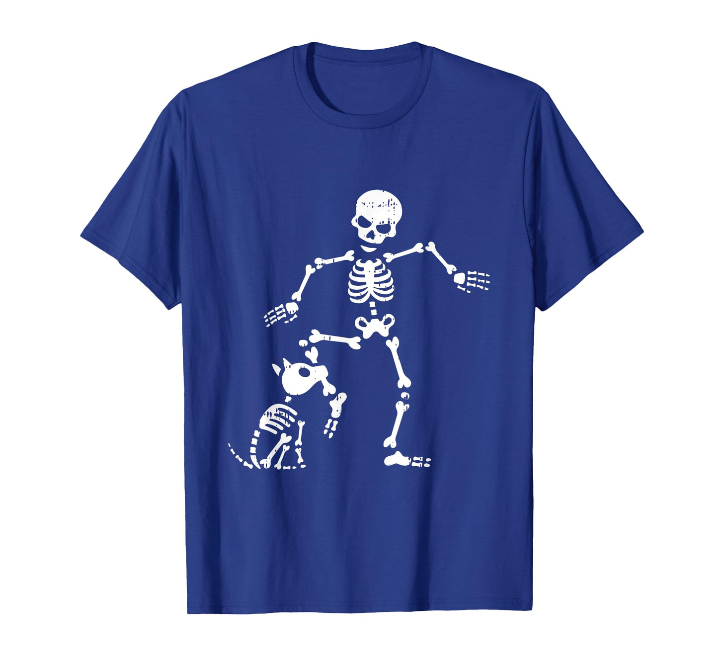 Skeleton And Dog Halloween Costume Funny Skull Men Women T-Shirt